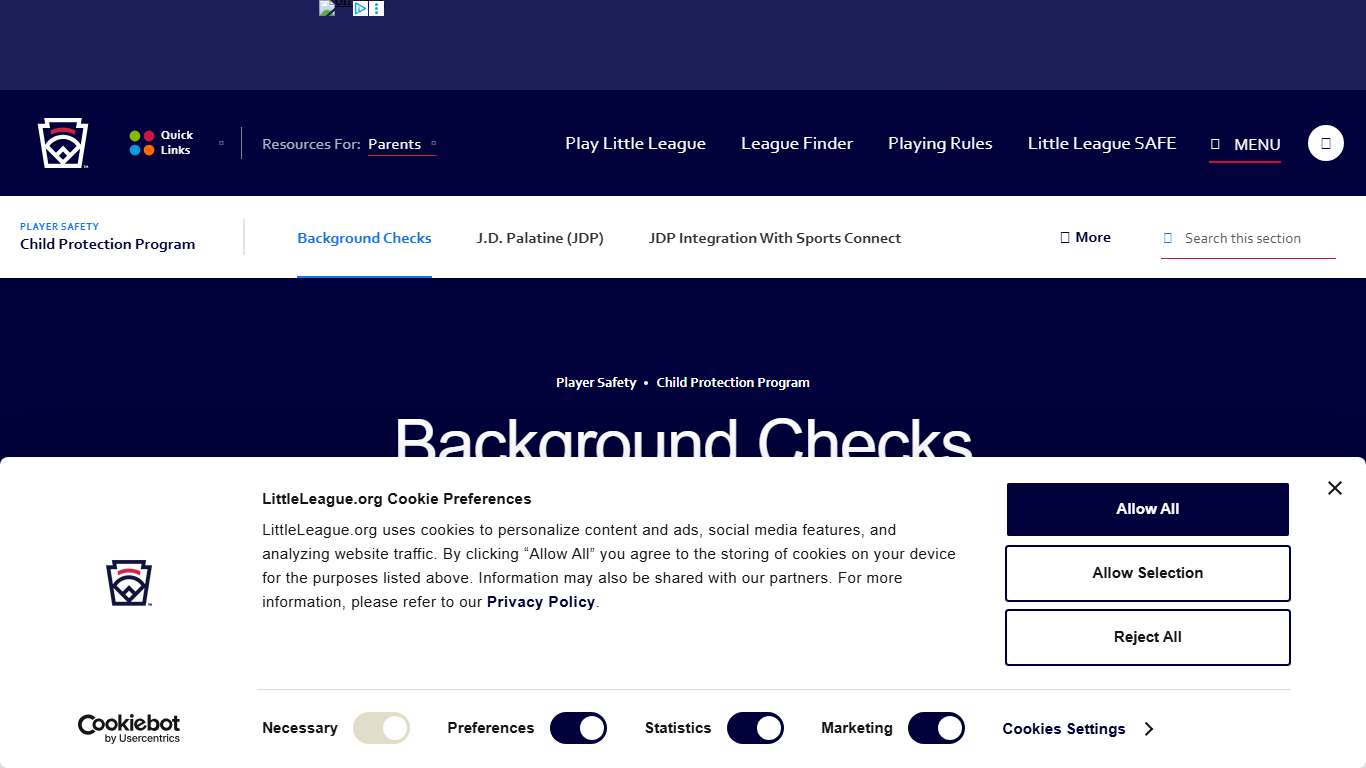 Background Checks - Little League