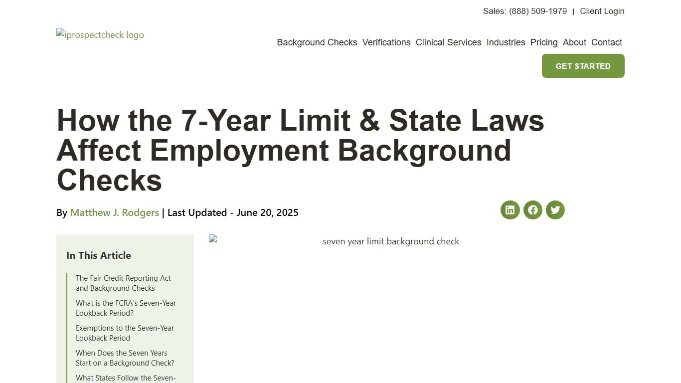 How the 7-Year Limit & State Laws Affect Employment Background Checks - iprospectcheck